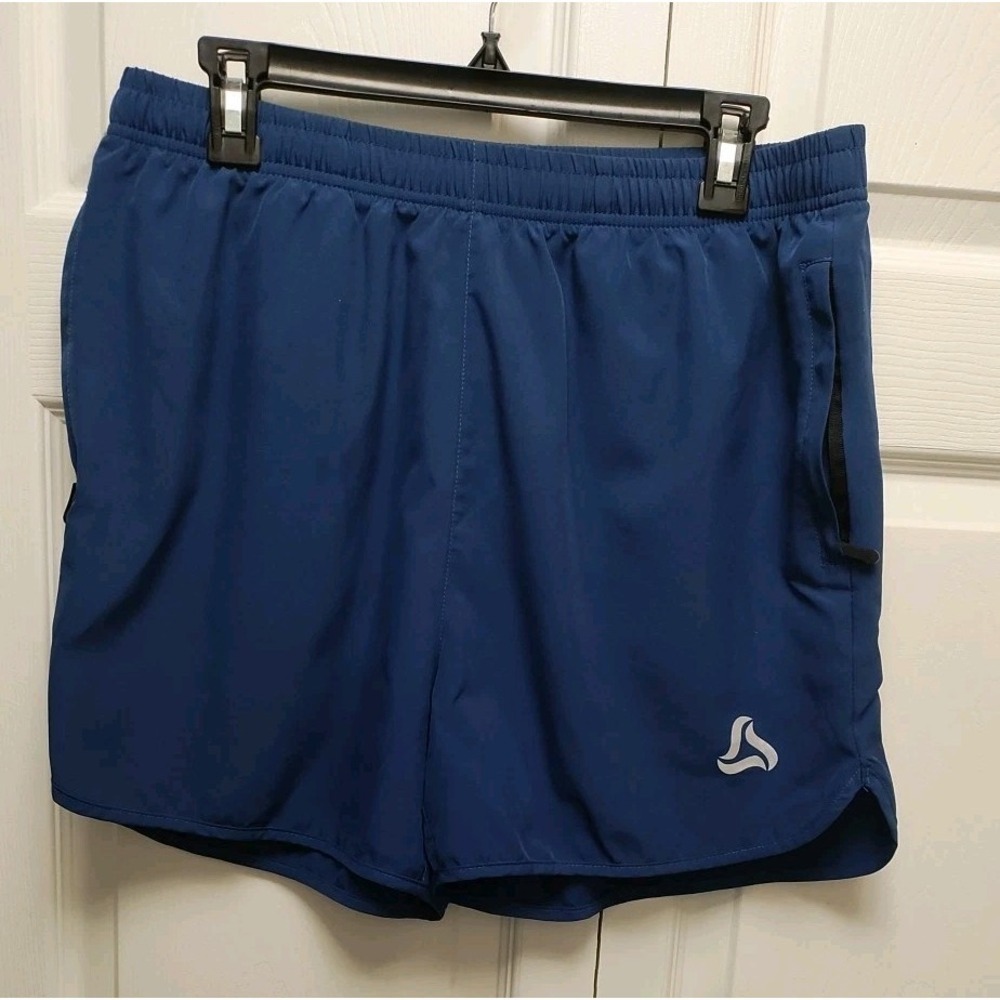 Silk World Medium Elastic Drawstring Zipper Pockets Mid Length Shorts